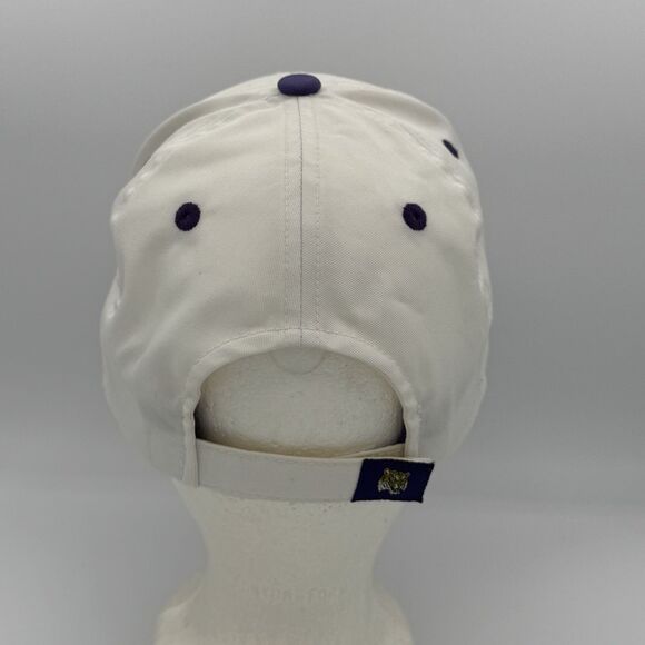 LSU Tigers White Adjustable Hat Top of the World Embroidered Cap Adult - Picture 4 of 11